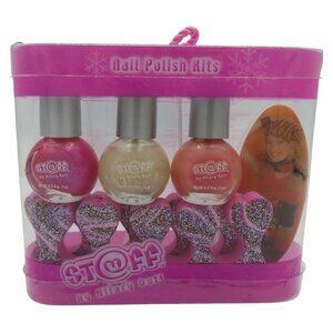Y2K Stuff by Hilary Duff Nail Polish Kit 2003 Pink Glitter Manicure Pedicure NEW